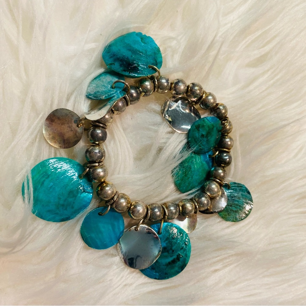 Beautiful Vintage Turquoise and Gold Fashion Bracelet